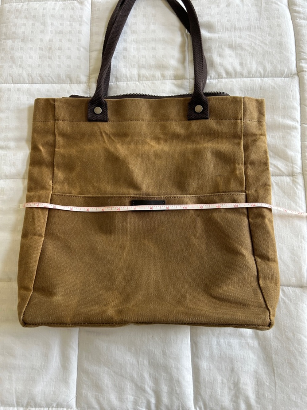 Vintage rugged Wax Canvas Tote Bag Shoulder Bag - Picture 10 of 13